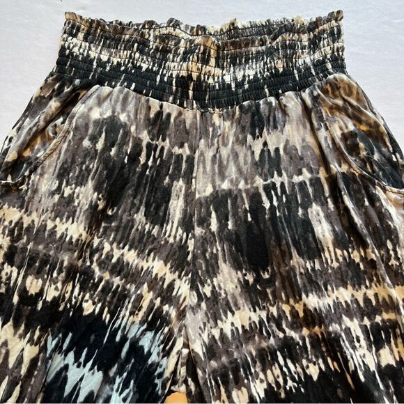 Women's French Laundry Capris Size Small Blk/grey/cream elastic waist - Picture 3 of 11